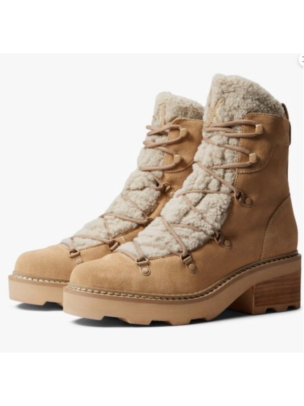 Women's Calvin Klein Winter & Rain Boots 7.5 Beige Cream